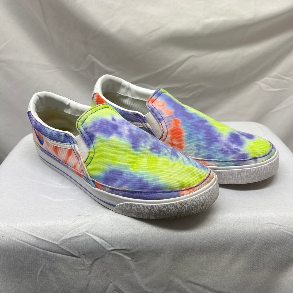 Nike Court Vision Low Tie Dye Slip On Sneakers Casual Shoes Mens Womens US 10